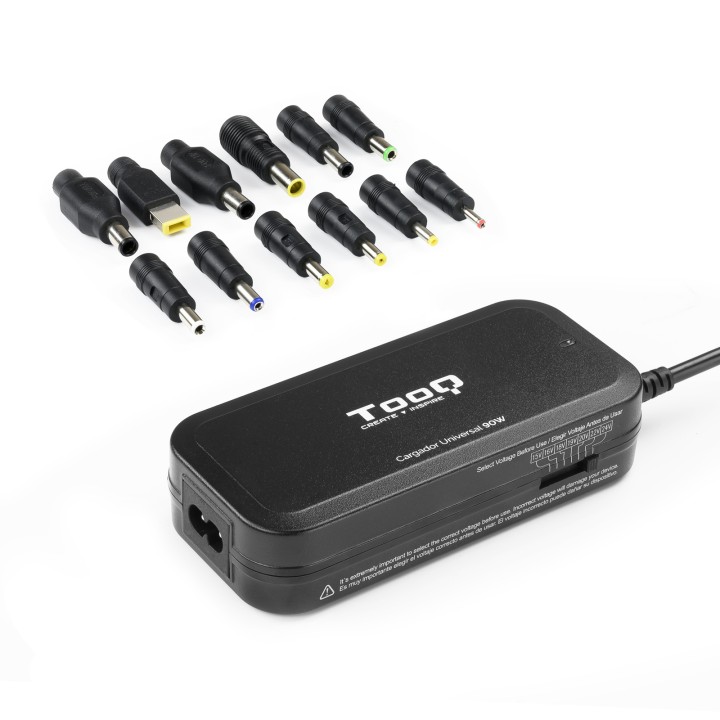 Cargador TOOQ 90W 12 DC 1xUSB Negro (TQLC-90BS02M)