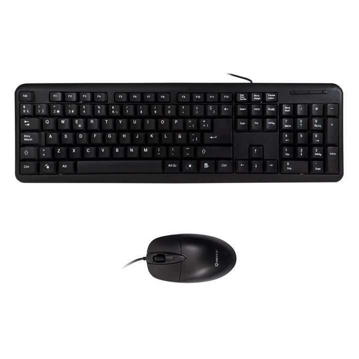 Teclado+Ratón UNYKA USB 1200dpi OEM Negro (50535)