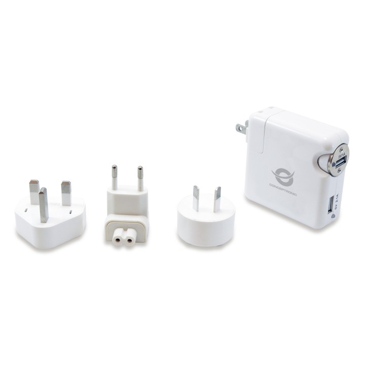 Cargador Coche/Pared CONCEPTRONIC 2xUSB (CUSBCHARKIT)