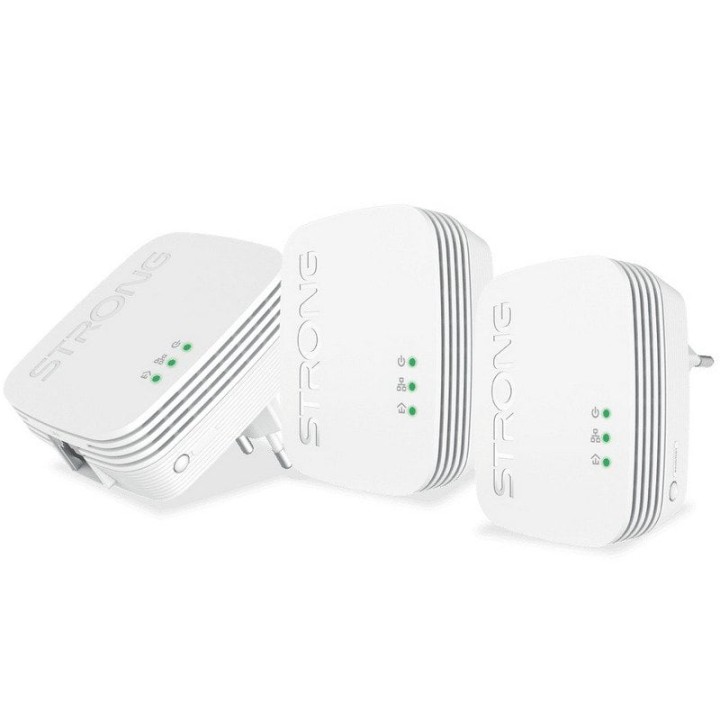 Strong Powerline 600 Triple Pack Mini 3x Adaptadores Powerline/PLC 600Mbit/s