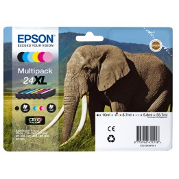 Tinta Epson 24XL T2438 Pack 6 Colores (C13T24384011)
