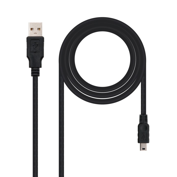 Nanocable USB-A/M a Mini USB-B/M 1m Negro (10.01.0401)