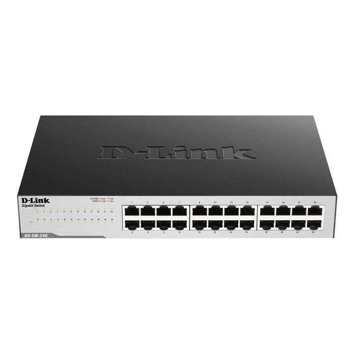 Switch D-Link 24xRJ45 Ethernet GbE 1U Negro (GO-SW-24G)