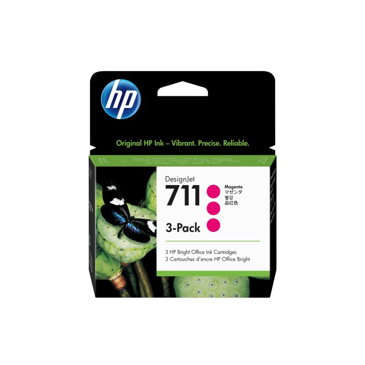Tinta HP 711 DesignJet Magenta Pack 3 29ml (CZ135A)
