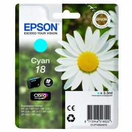 Tinta Epson 18 T1802 Cian 3.3ml 180 pág (C13T18024012)