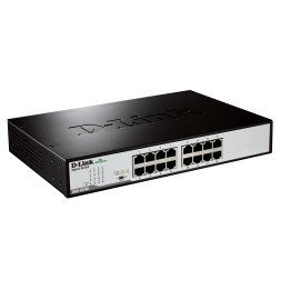 Switch D-Link 16xRJ45 GbE Rack Metal Negro (DGS-1016D)