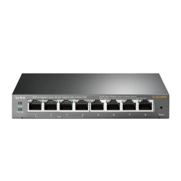 Switch TP-Link 8xRJ45 GbE PoE 55W Negro (TL-SG108PE)