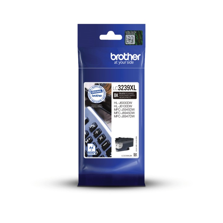 Tinta BROTHER XL Negro 6000 páginas (LC3239XLBK)