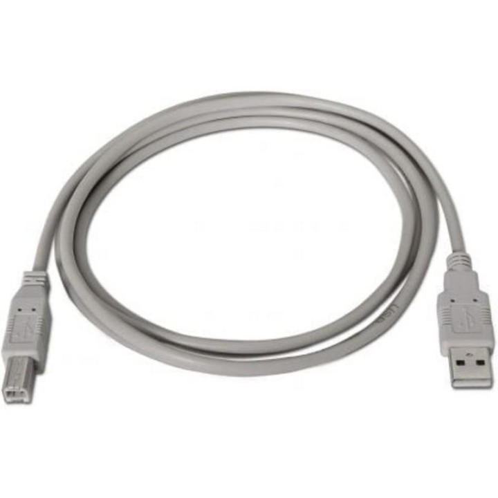 Cable USB 2.0 AISENS A101-0003 3 metros Apantallado Beige