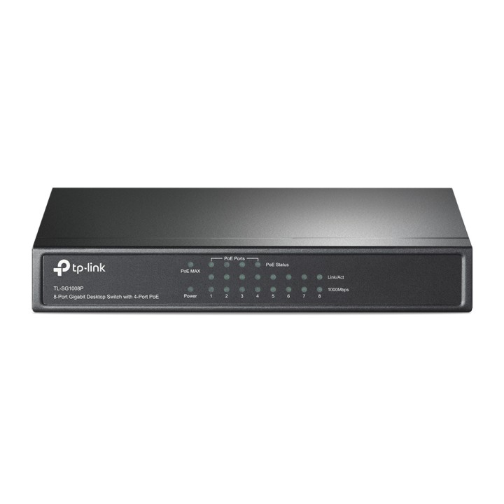 Switch TP-Link 8xRJ45 10/100/1000 PoE Negro(TL-SG1008P)