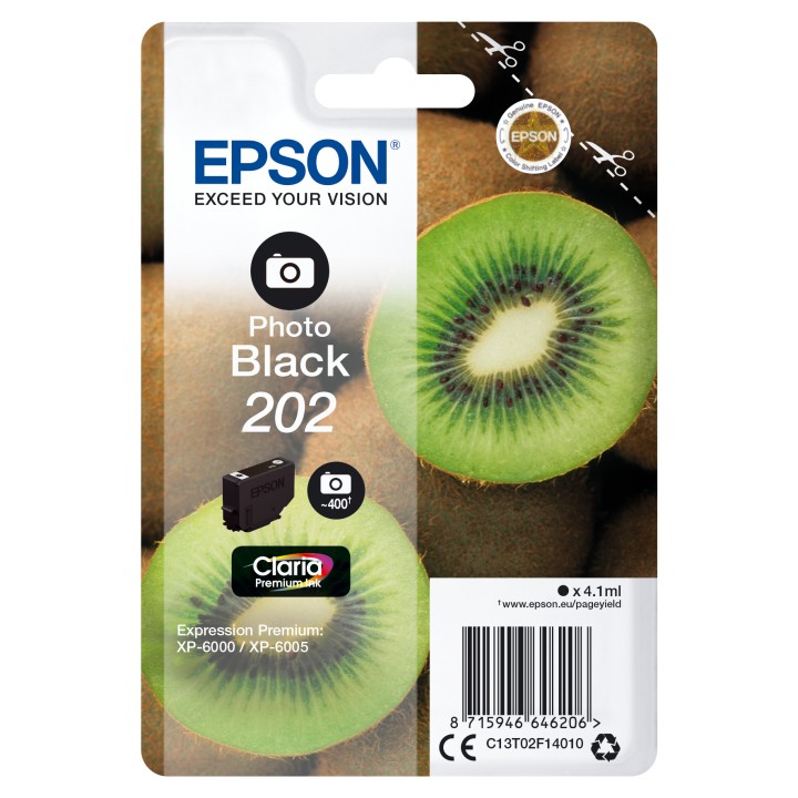 Tinta Epson 202 T02F1 Negro Photo 4.1ml (C13T02F14010)