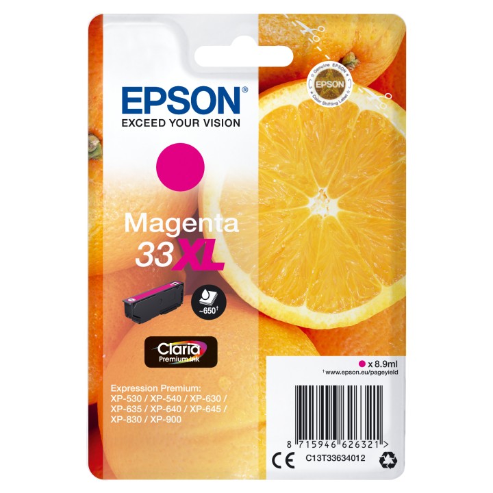 Tinta Epson 33XL T3363 Magenta 8.9ml (C13T33634012)