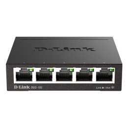 Switch D-Link 5p 10/100/1000 Metal Negro (DGS-105)