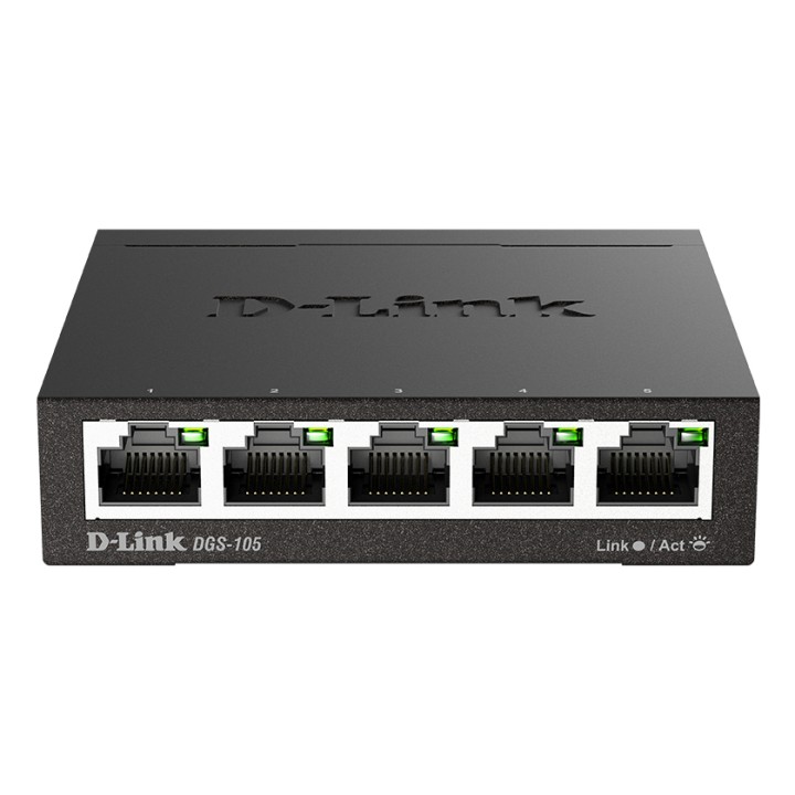 Switch D-Link 5p 10/100/1000 Metal Negro (DGS-105)
