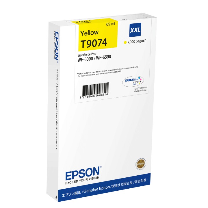 Tinta Epson XXL T9074 Amarillo 69ml (C13T907440)
