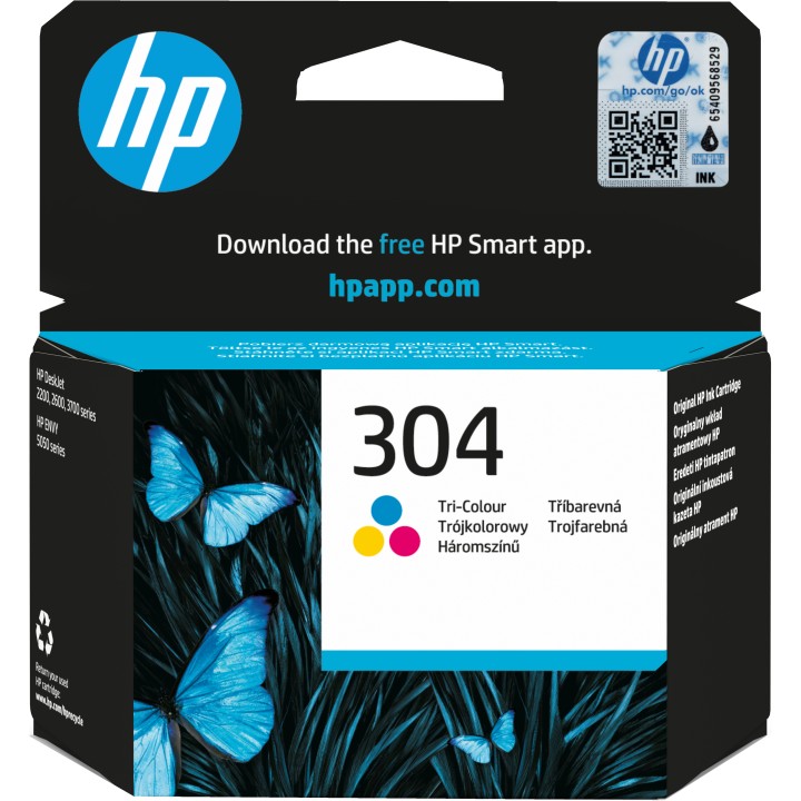 Tinta HP 304 Tricolor 2ml 100 páginas (N9K05AE)