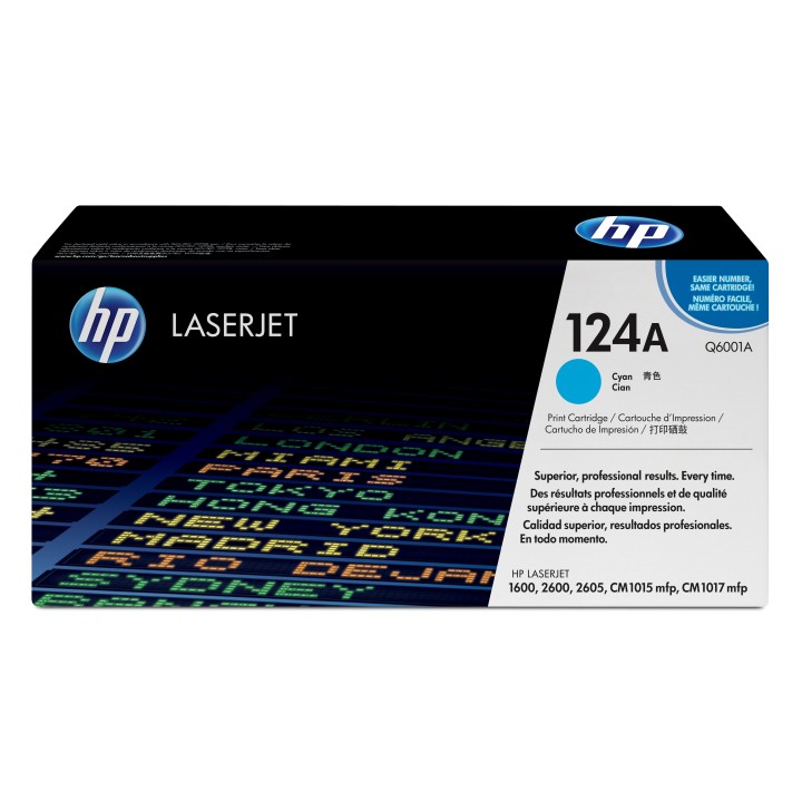 Toner HP LaserJet Cian 124A 2000 páginas (Q6001A)