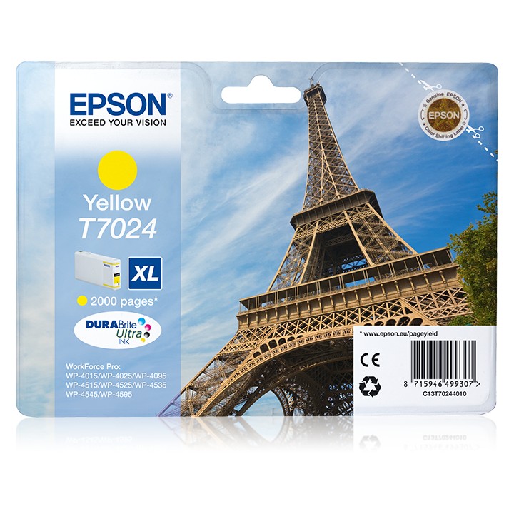 Tinta Epson XL T7024 Amarillo 21.3ml (C13T70244010)