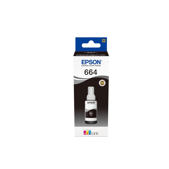 Botella Tinta Epson EcoTank 664 Negro 70ml (C13T664140)