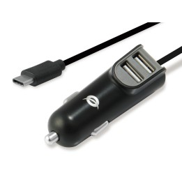 Cargador CONCEPTRONIC Coche 2xUSB-A Negro (CARDEN05B)