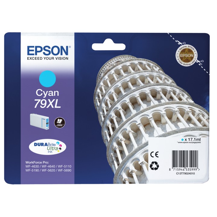 Tinta Epson 79XL T7902 Cian (C13T79024010)