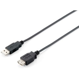 Cable EQUIP USB-A/M a USB-A/H 5m Negro (EQ128852)