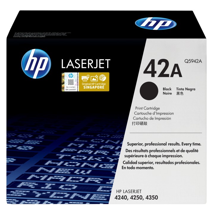Toner HP LaserJet 42A Negro 10000 páginas (Q5942A)