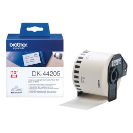 Cinta de Papel BROTHER 62mm Negro/Blanco (DK-44205)