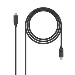 Nanocable USB-C/M a USB C/M 1m Negro (10.01.4101)