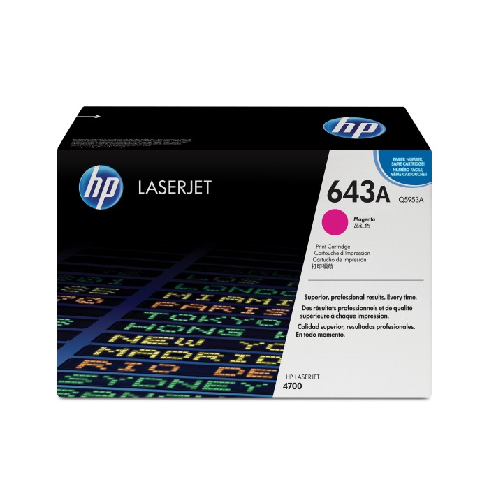 Toner HP LaserJet 643A Magenta 10000 páginas (Q5953A)