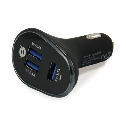 Cargador Coche CONCEPTRONIC 3Usb-A 31.5W(CARDEN06B)