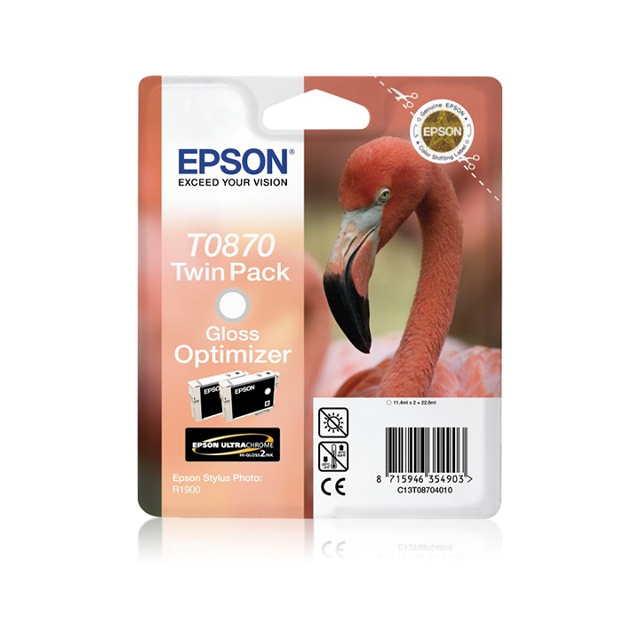 Tinta Epson T0870 Optimizador Brillo x2 (C13T08704010)
