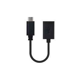 Nanocable USB-A/H a USB-C/M 15cm Negro (10.01.2400)