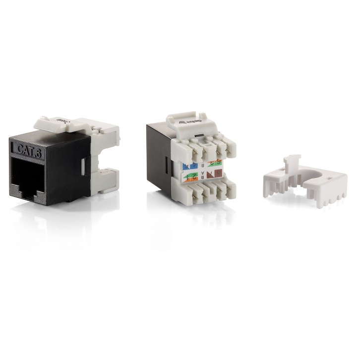 Conector EQUIP RJ45/H Cat.6 Kit 8 Negro/Gris (EQ769212)