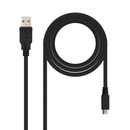 Nanocable USB-A/M a Micro USB-B/M 3m Negro (10.01.0503)