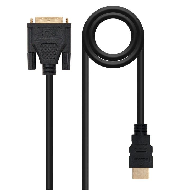 Nanocable DVI 18+1/M a HDMI A/M 1.8m Negro (10.15.0502)