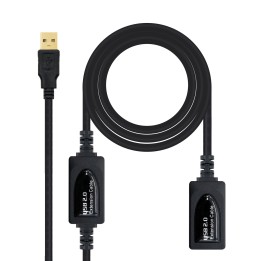 Nanocable USB-A/M a USB-A/H 15m Negro (10.01.0213)