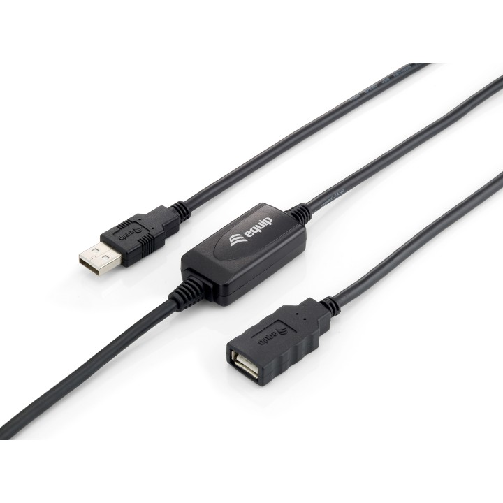 Cable EQUIP USB-A/M a USB-A/H 10m Negro (EQ133310)