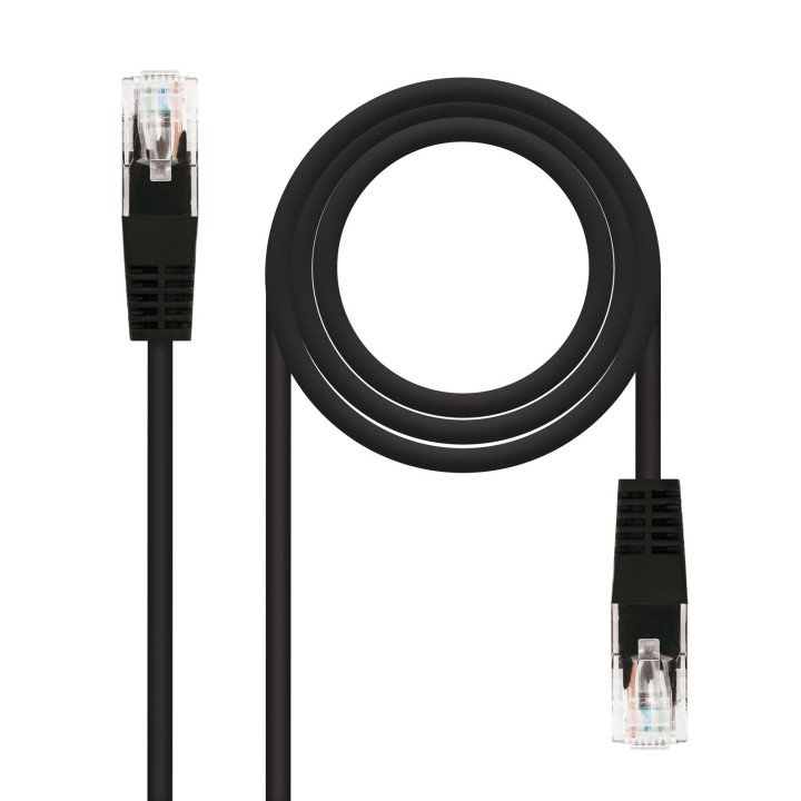 Nanocable RJ45 Cat5e UTP AWG24 1m Negro (10.20.0101-BK)