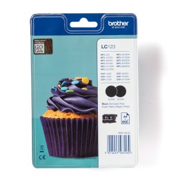 Tinta BROTHER Negro 600 páginas (LC123BKBP)