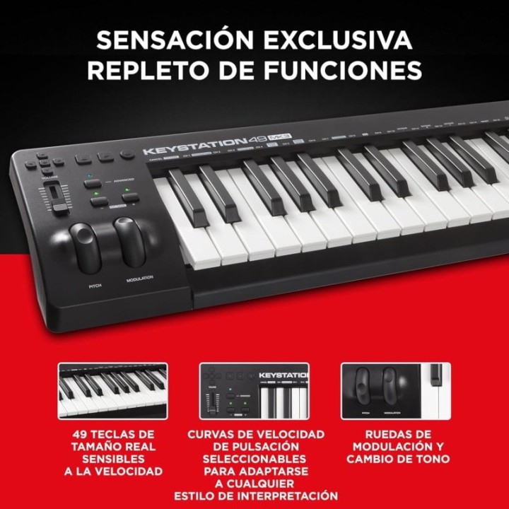 M-Audio Keystation 49 MK3 Teclado Controlador MIDI USB 49 Teclas Negro