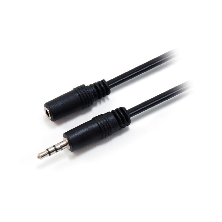 Cable EQUIP 3.5mm/M a 3.5mm/H 2.5m Negro (EQ14708207)