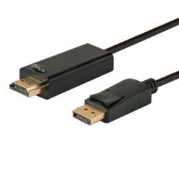 Cable DisplayPort Savio CL-56 1.5M HDMI 1080p chapado oro negro