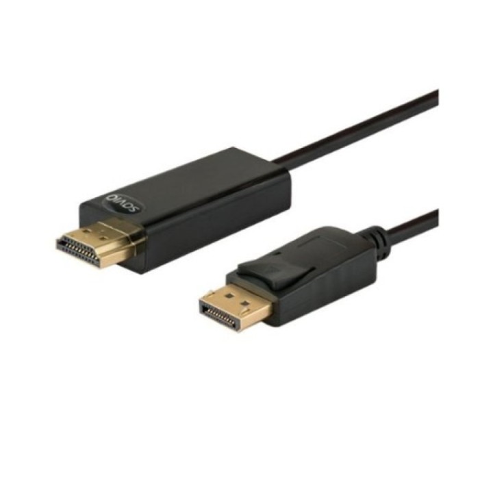 Cable DisplayPort Savio CL-56 1.5M HDMI 1080p chapado oro negro