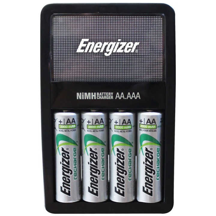 Energizer Maxi Charger Pack Cargador + 4 Pilas Recargables 200 mAh AA