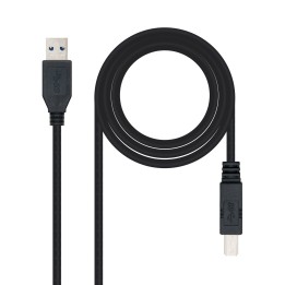 Nanocable USB-A/M a USB-B/M 2m Negro (10.01.0802-BK)