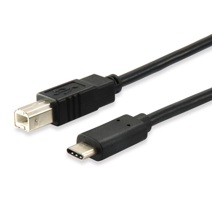 Cable EQUIP USB-B/M a USB-C/M 1m Negro (EQ12888207)