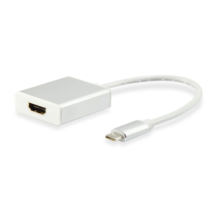 Cable EQUIP USB-C/M a HDMI/H 4K 15cm Blanco (EQ133452)