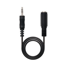 Nanocable Audio 3.5mm/M a 3.5mm/H 3m Negro (10.24.0203)