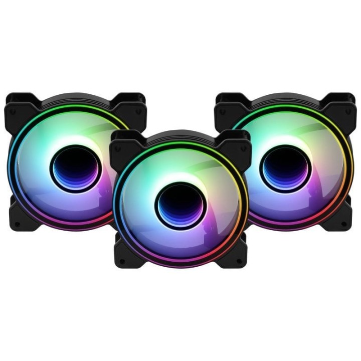 Aerocool Mirage 12 ARGB Pro Pack 3 Ventiladores 120mm ARGB + Hub H66F RGB + Control Remoto